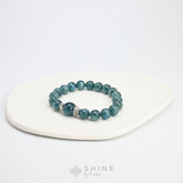 Green Kyanite 9mm Crystal Beads Bracelet - Shine by Evelyn -