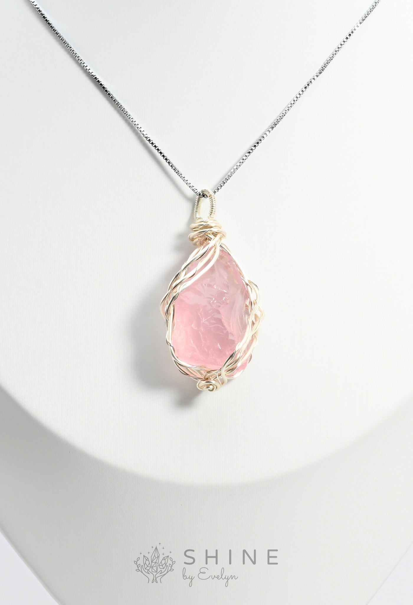 韓国発【TATIANA】Rose quartz Lock Heart Long Necklace/追跡付 TATIANA】Rose quartz Lock Heart Long Necklace ネックレス