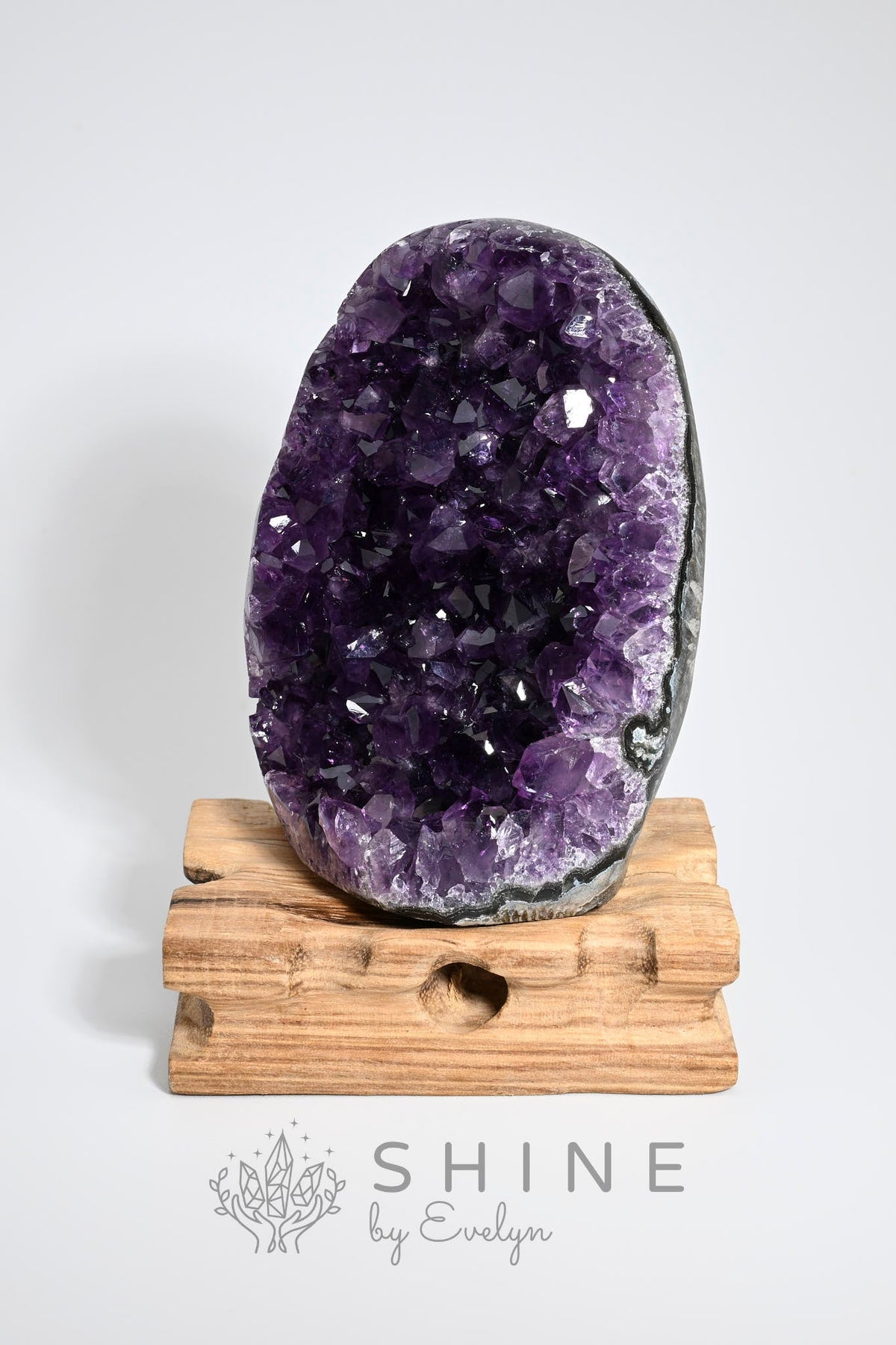 Amethyst Healing Crystal Cluster #1 - Shine by Evelyn - C0586