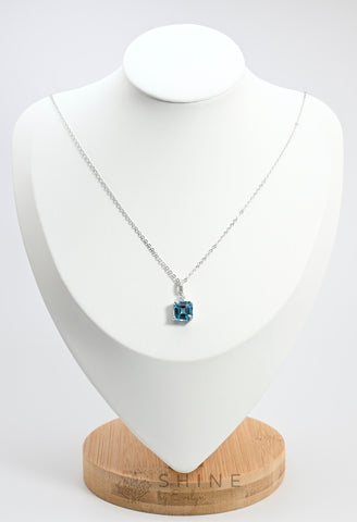 Aquamarine Necklace Pendant - Shine by Evelyn - C0943