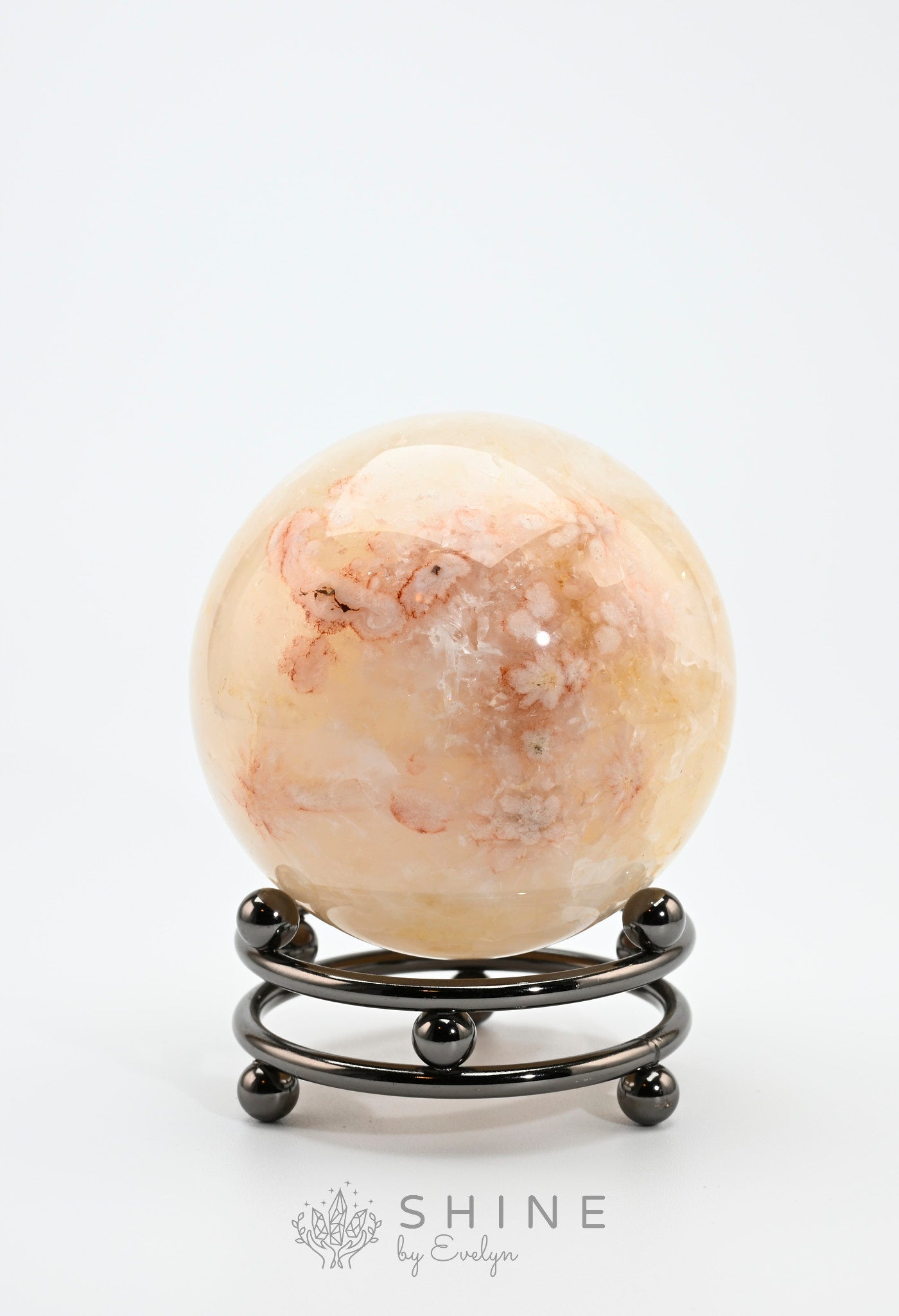 Blossom Sakura Agate Sphere 7cm - Shine by Evelyn - C0771