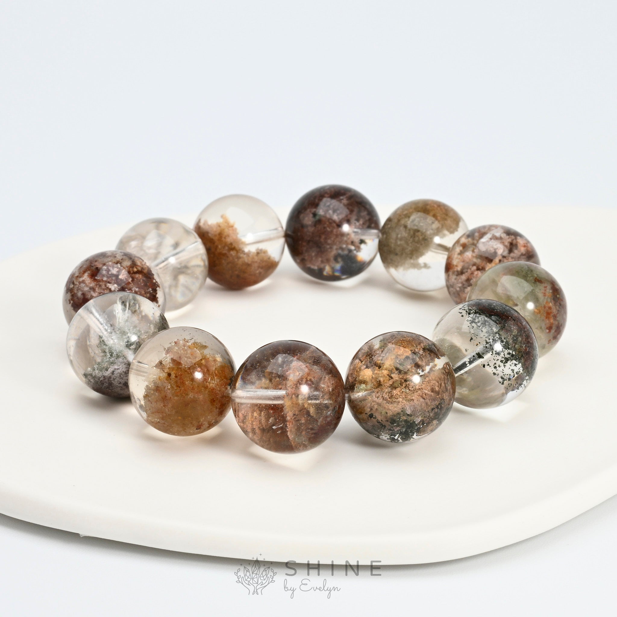 Four Season Phantom Crystal Bead 17.5mm Bracelet - Shine by Evelyn - 