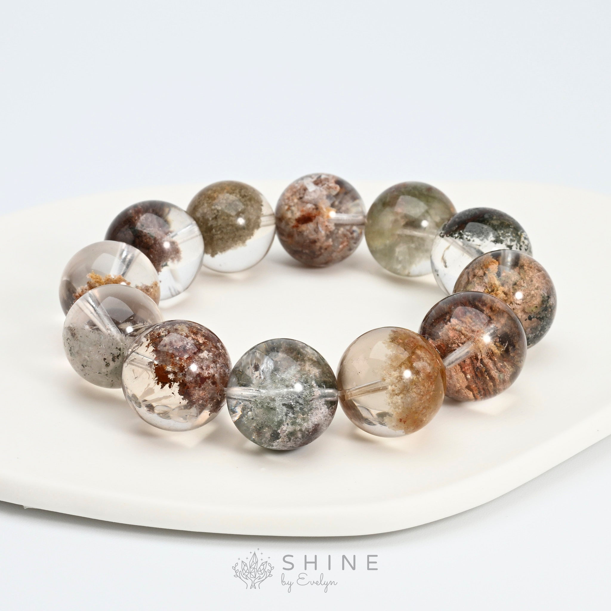 Four Season Phantom Crystal Bead 17.5mm Bracelet - Shine by Evelyn - 