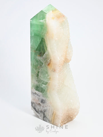 Green Fluorite Crystal Tower - Shine by Evelyn - C1406