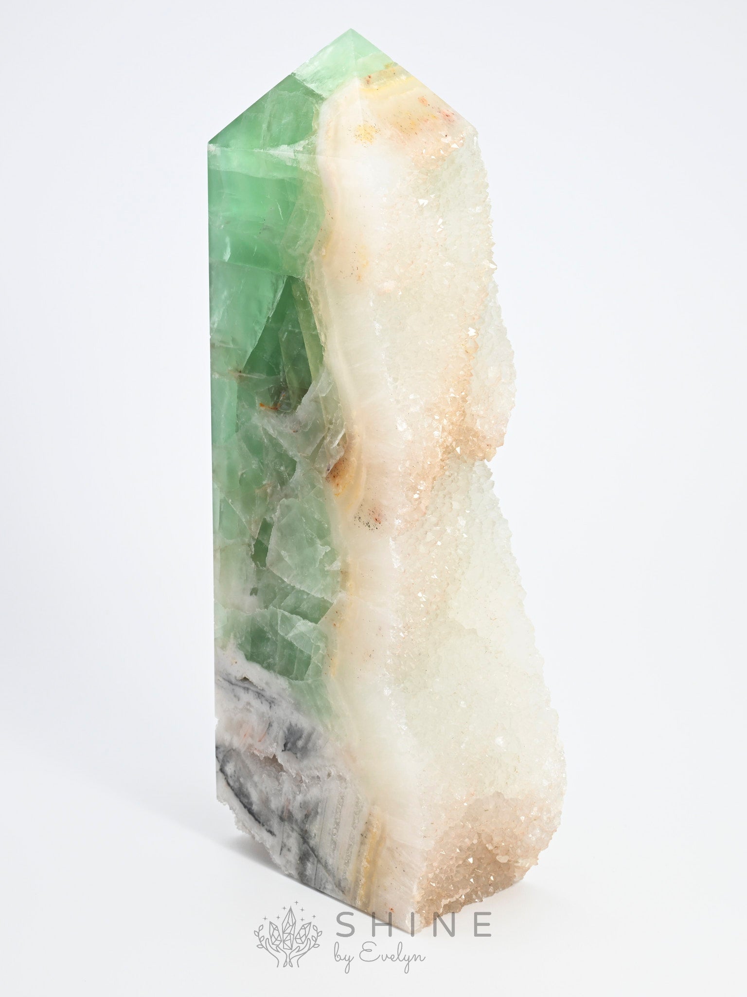 Green Fluorite Crystal Tower - Shine by Evelyn - C1406