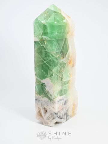 Green Fluorite Crystal Tower - Shine by Evelyn - C1406