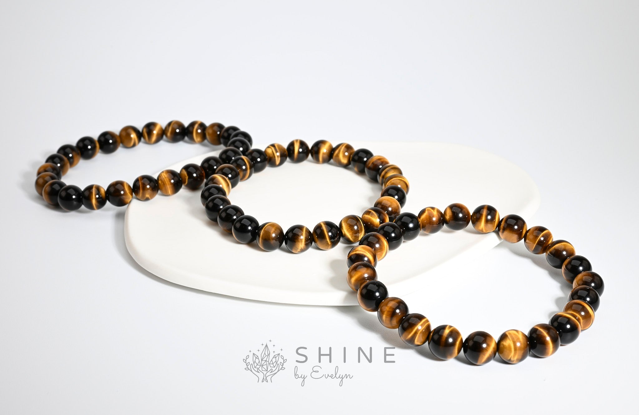 Lightning Tiger's Eye Bracelet - 7A 10MM Beads - Handcrafted - Shine by Evelyn - C0686