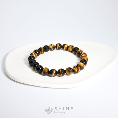 Lightning Tiger's Eye Bracelet - 7A 10MM Beads - Handcrafted - Shine by Evelyn - C0686