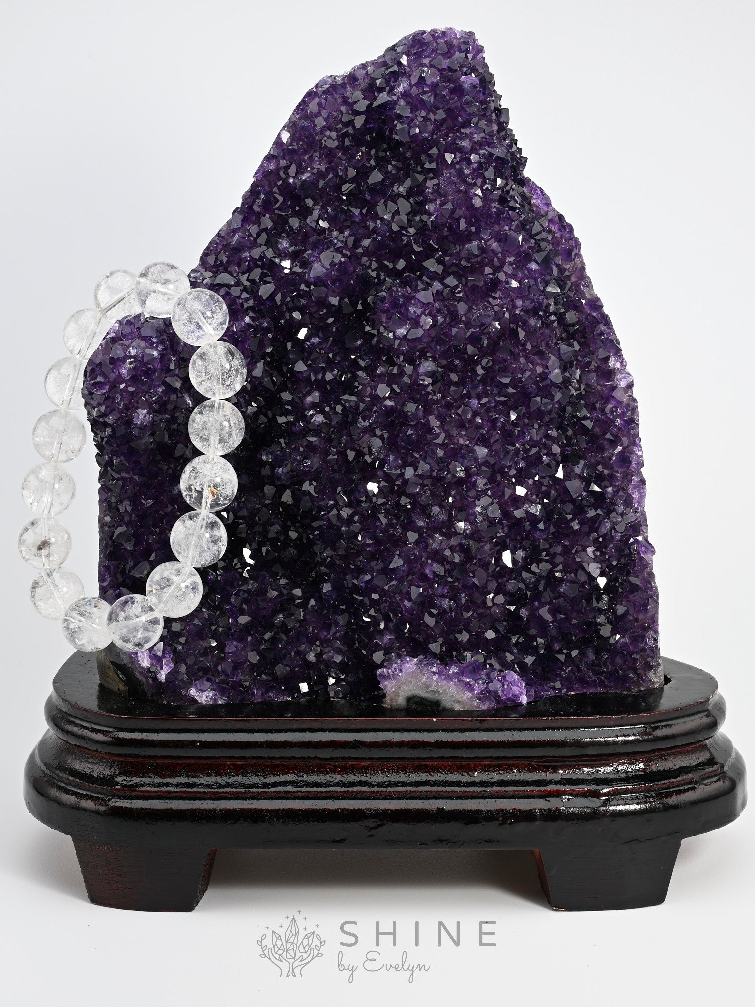 Natural Amethyst Crystal Cluster Geode - Shine by Evelyn - 