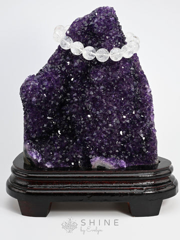 Natural Amethyst Crystal Cluster Geode - Shine by Evelyn - 