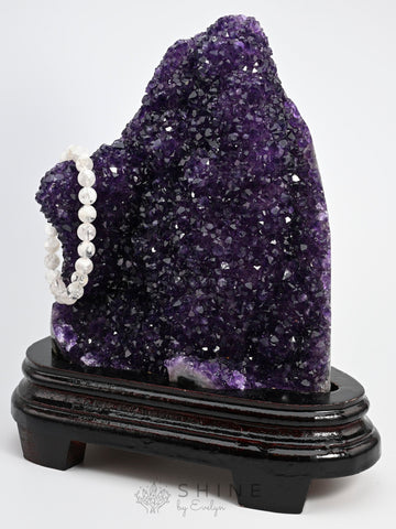 Natural Amethyst Crystal Cluster Geode - Shine by Evelyn - 