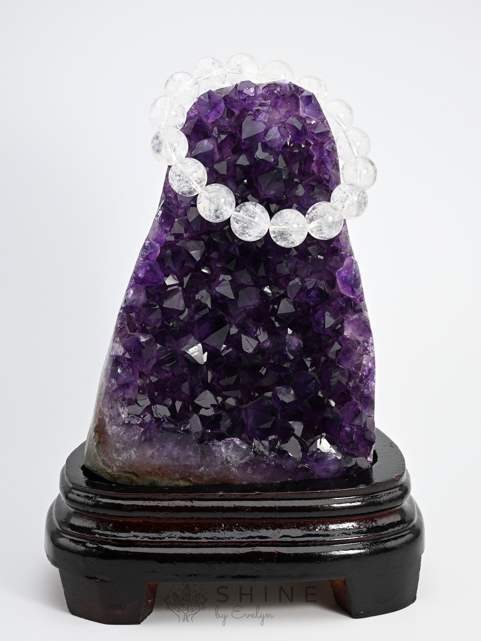 Natural Amethyst Crystal Cluster Geode - Shine by Evelyn - 