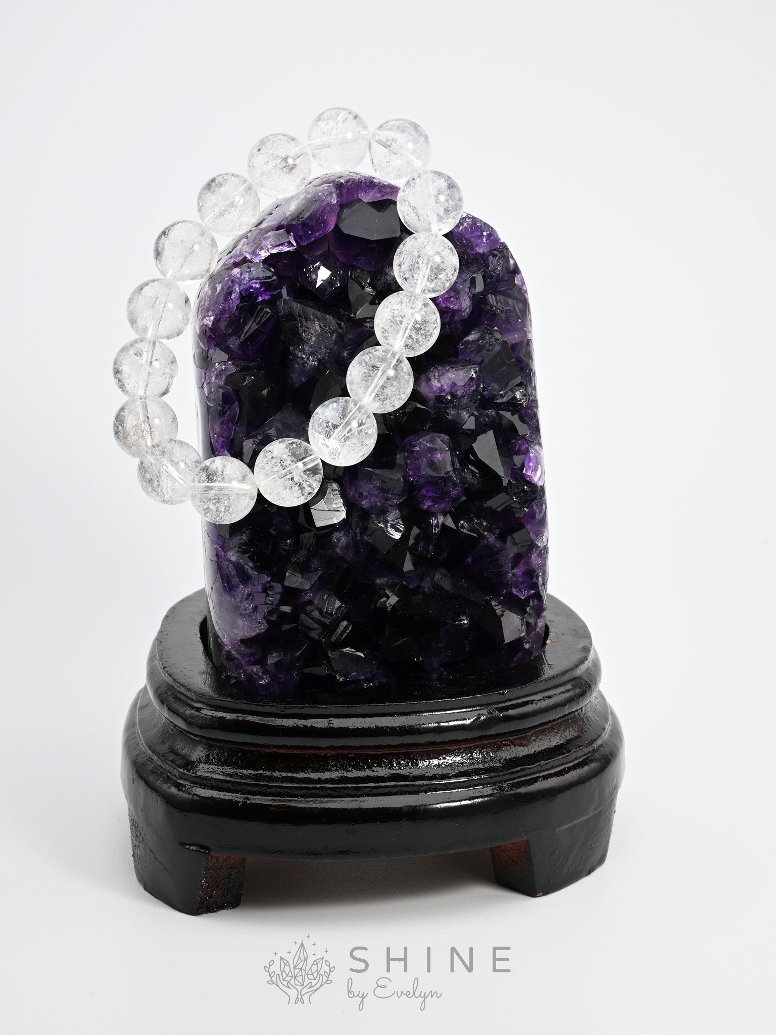 Natural Amethyst Deep Purple Crystal Cluster - Shine by Evelyn - 