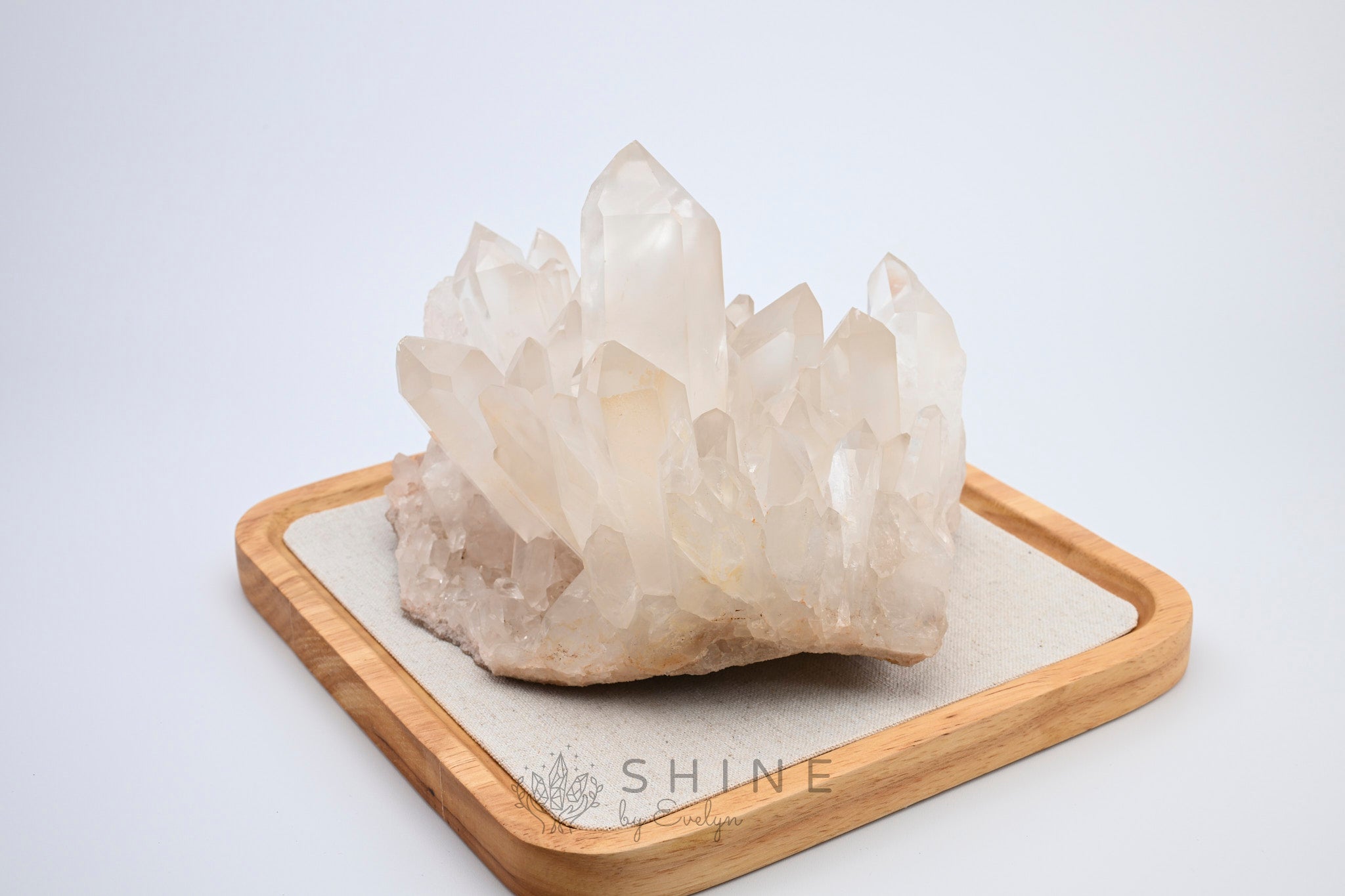 Natural Clear Quartz Crystal Cluster - Shine by Evelyn - 