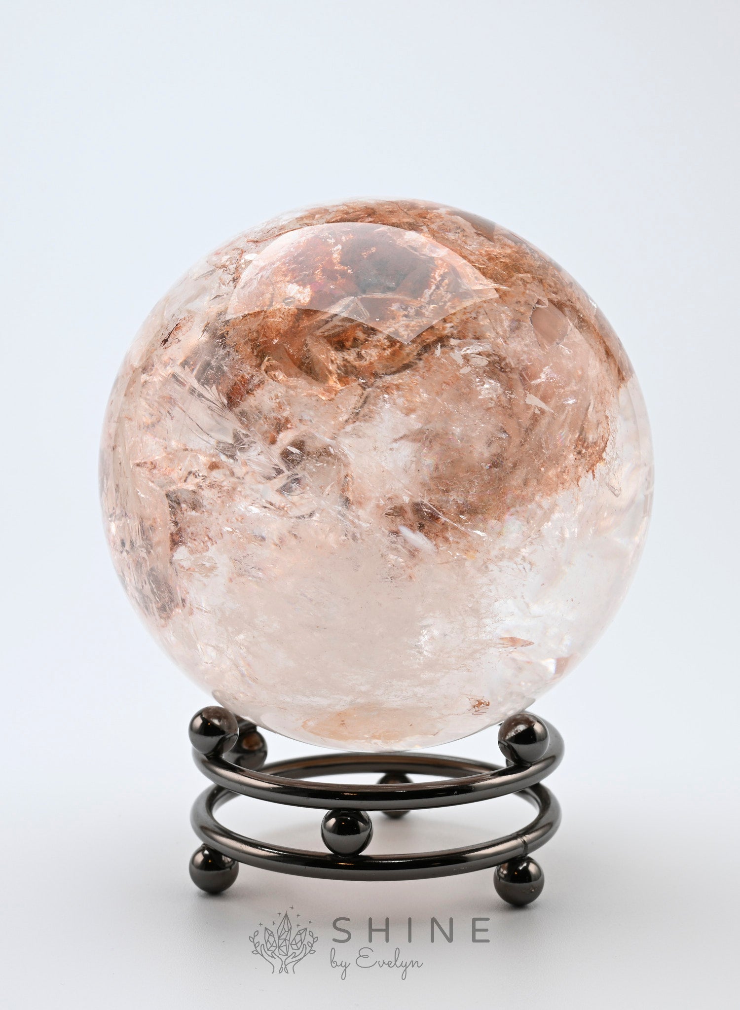 Skeleta Quartz Crystal Sphere - Shine by Evelyn - C0745