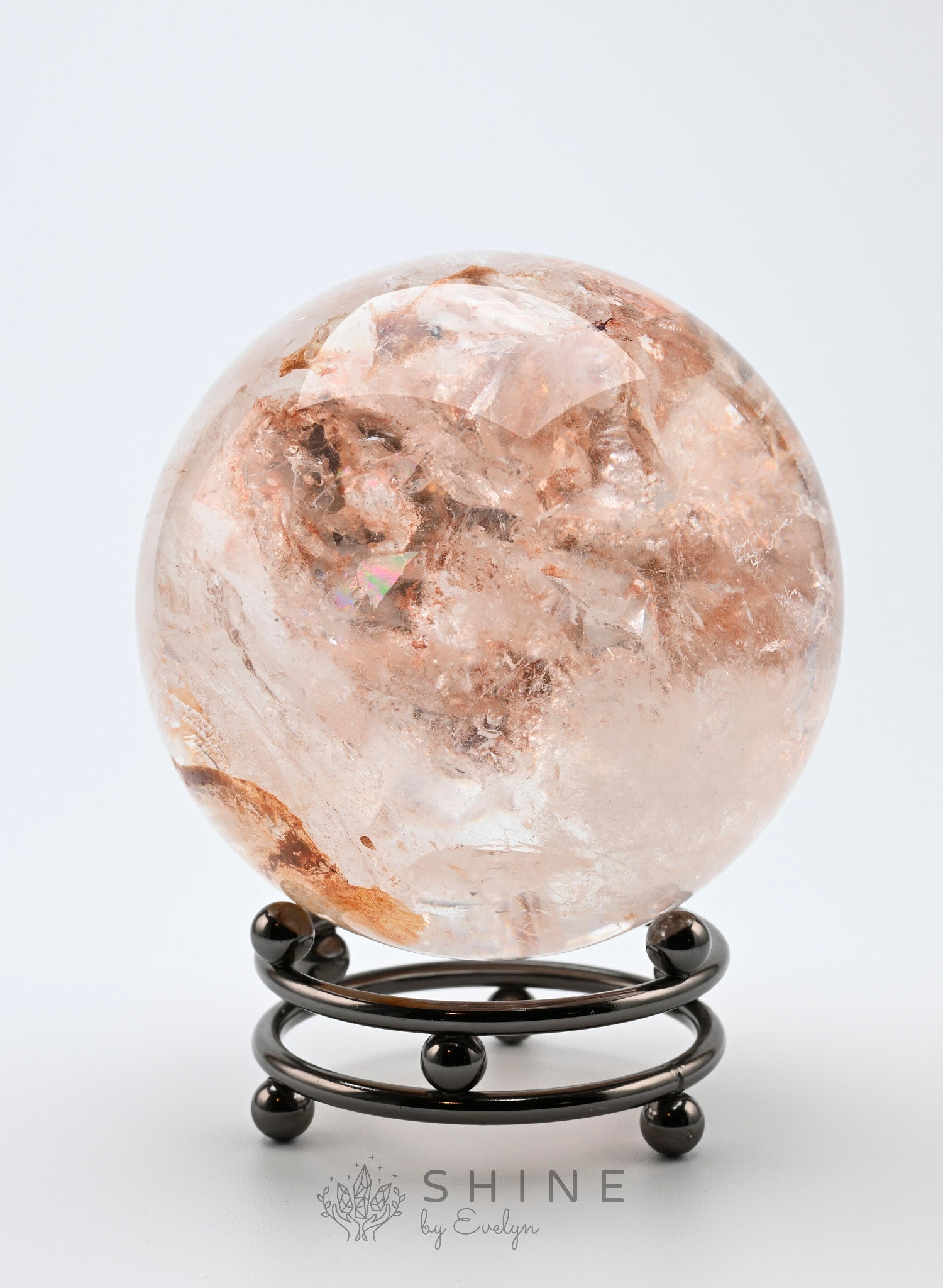 Skeleta Quartz Crystal Sphere - Shine by Evelyn - C0745