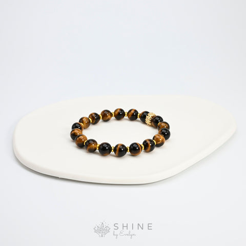 Special Tiger's Eye 8.5mm Bracelet - Shine by Evelyn - 