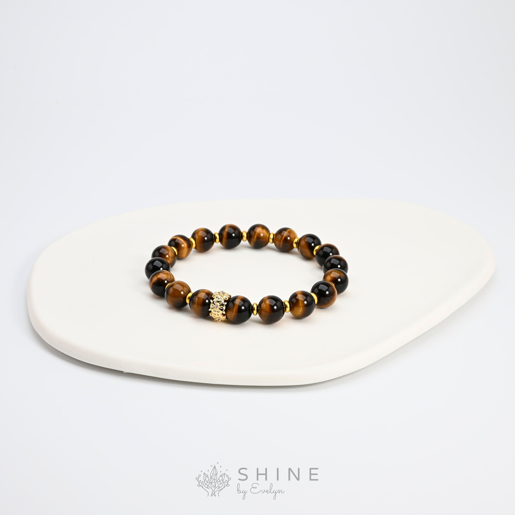 Special Tiger's Eye 8.5mm Bracelet - Shine by Evelyn - 