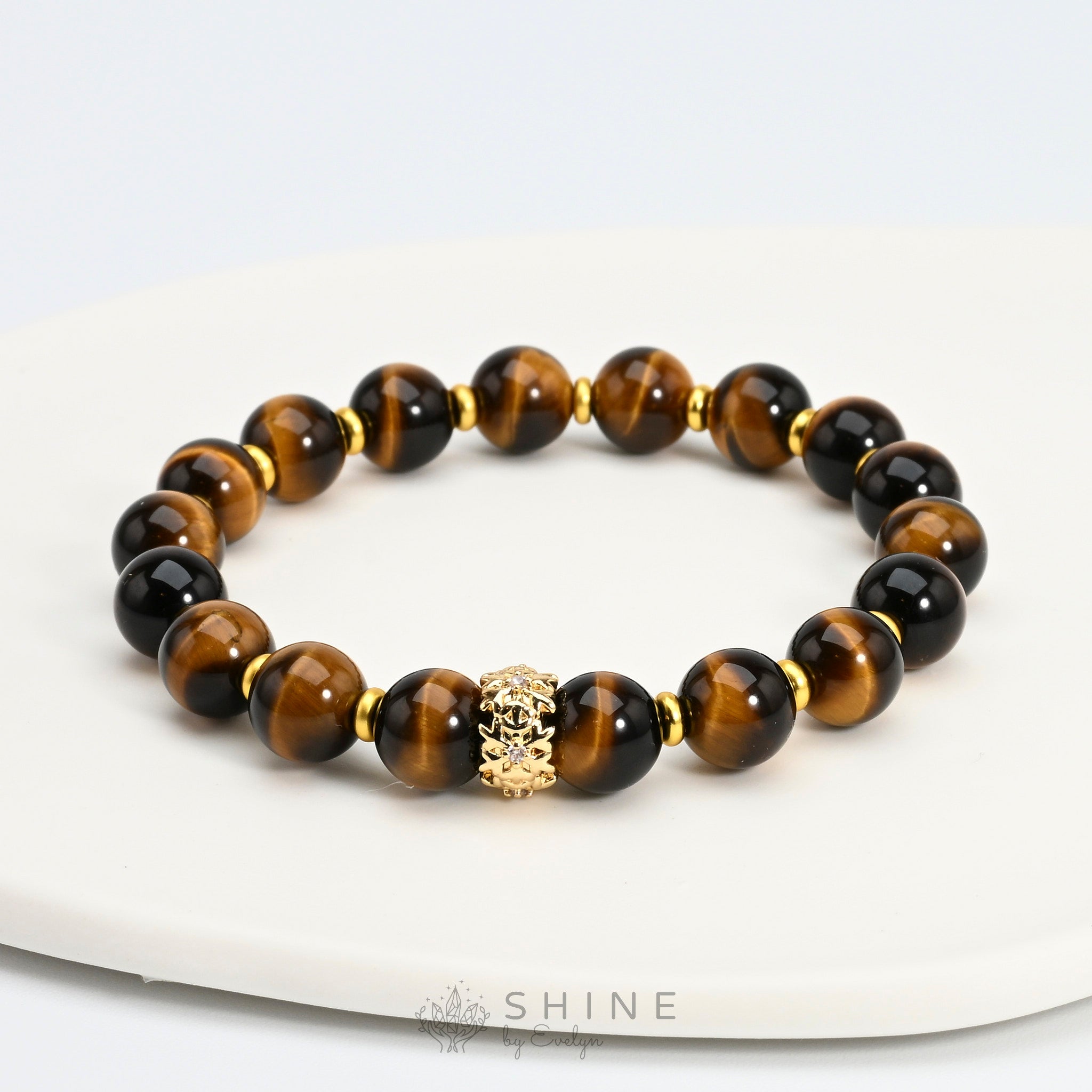 Special Tiger's Eye 8.5mm Bracelet - Shine by Evelyn - 