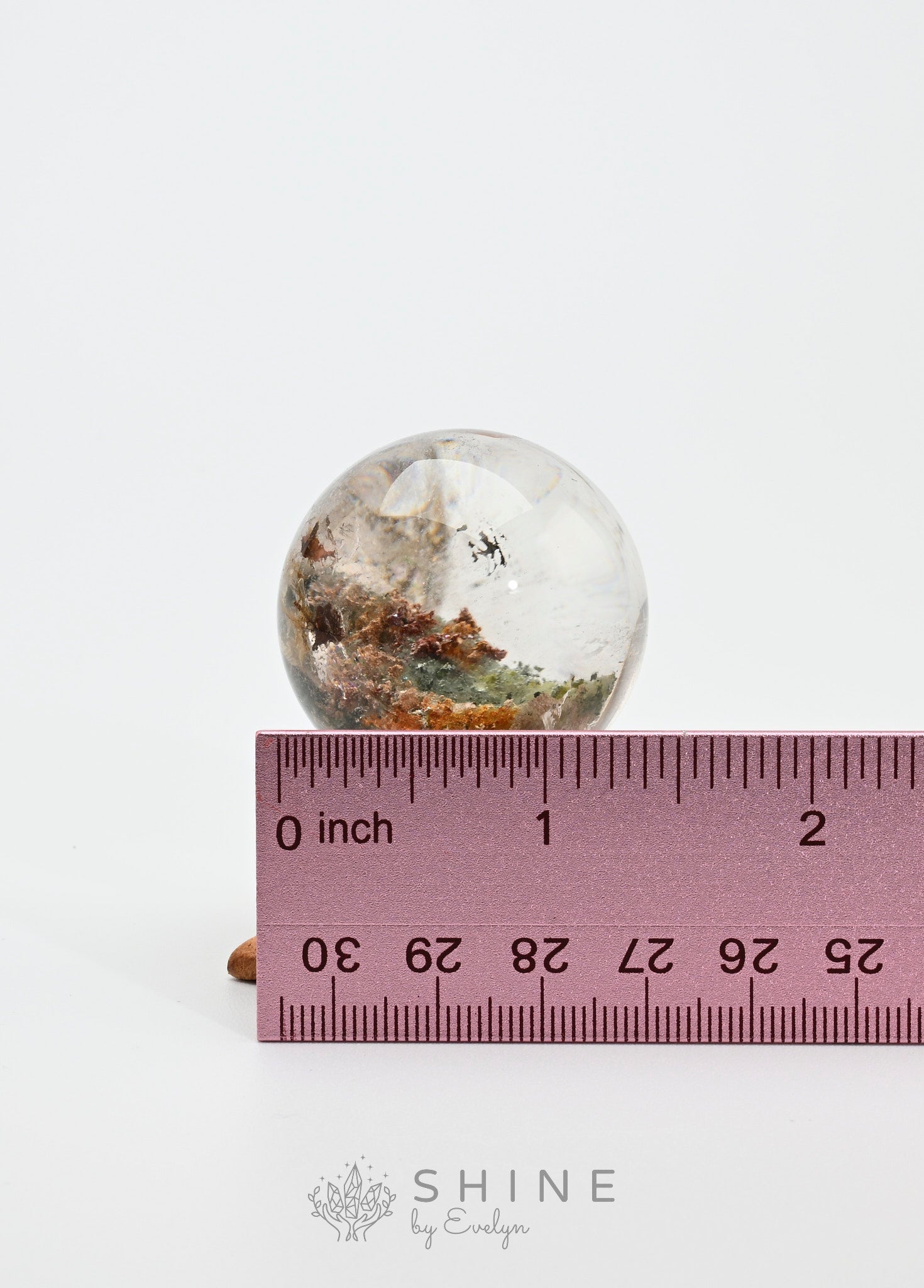 Unique High Quality Phantom Quartz Crystal Sphere 3.75cm - Shine by Evelyn - C0802